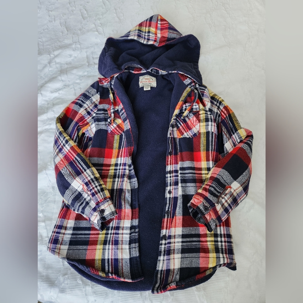 SweeyGirl Outfitters Plaid Hooded Flannel Jacket